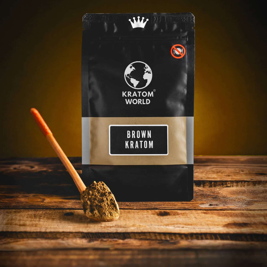 Kratom World Brown Kratom prášek hnědý kratom Praha lžička Spánek
