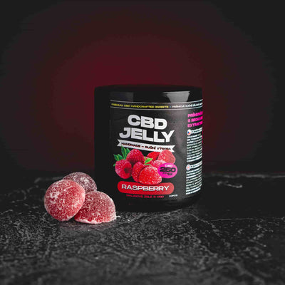 CBD Jelly Jahoda Strawberry CBD Edibles kratom world raspberry malina 250mg