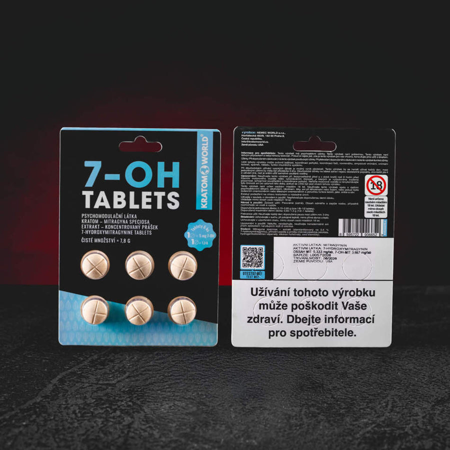 kratom world 7OH mitragynine 7OH tablets prodej 7 oh mitragynine hydroxymitragynin kratom world regulace psychomodulační látka licence kratom