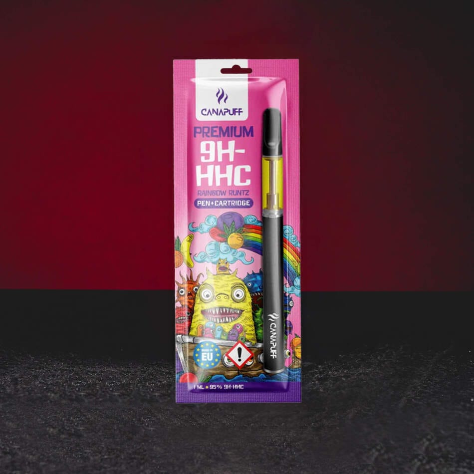 9H-HHC Vape set Rainbow Runtz 95% 1ml – moderní jednorázový vape s tóny ananasu, cedru, borovice a sladkého dieselu pro komplexní aromatický zážitek