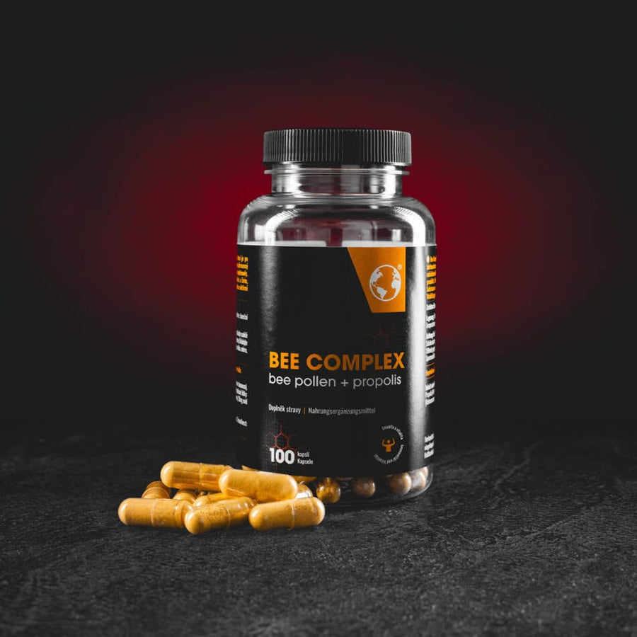 Kratom World Bee Complex 100 kapslí – doplněk stravy s včelím pylem a propolisem pro podporu imunity a vitality