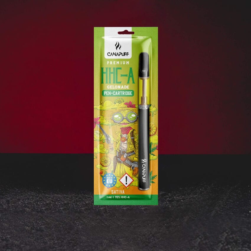 HHC-A Gelonade Vape Set 95 % destilt, 1 ml cartridge - Kratom World HHC-A Gelonade Vape Set 95 % destilt, 1 ml cartridge - Kratom World
