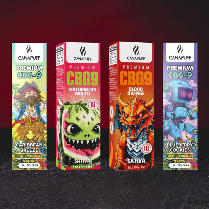 CBG9 Vape Pen Watermelon Mojito: 1ml 79% CBG9