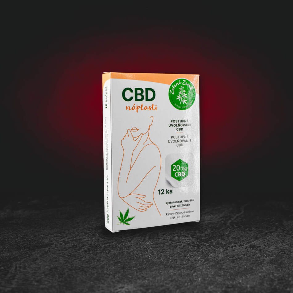 Funkční náplasti CBD 12 ks – transdermální náplasti s 20 mg CBD