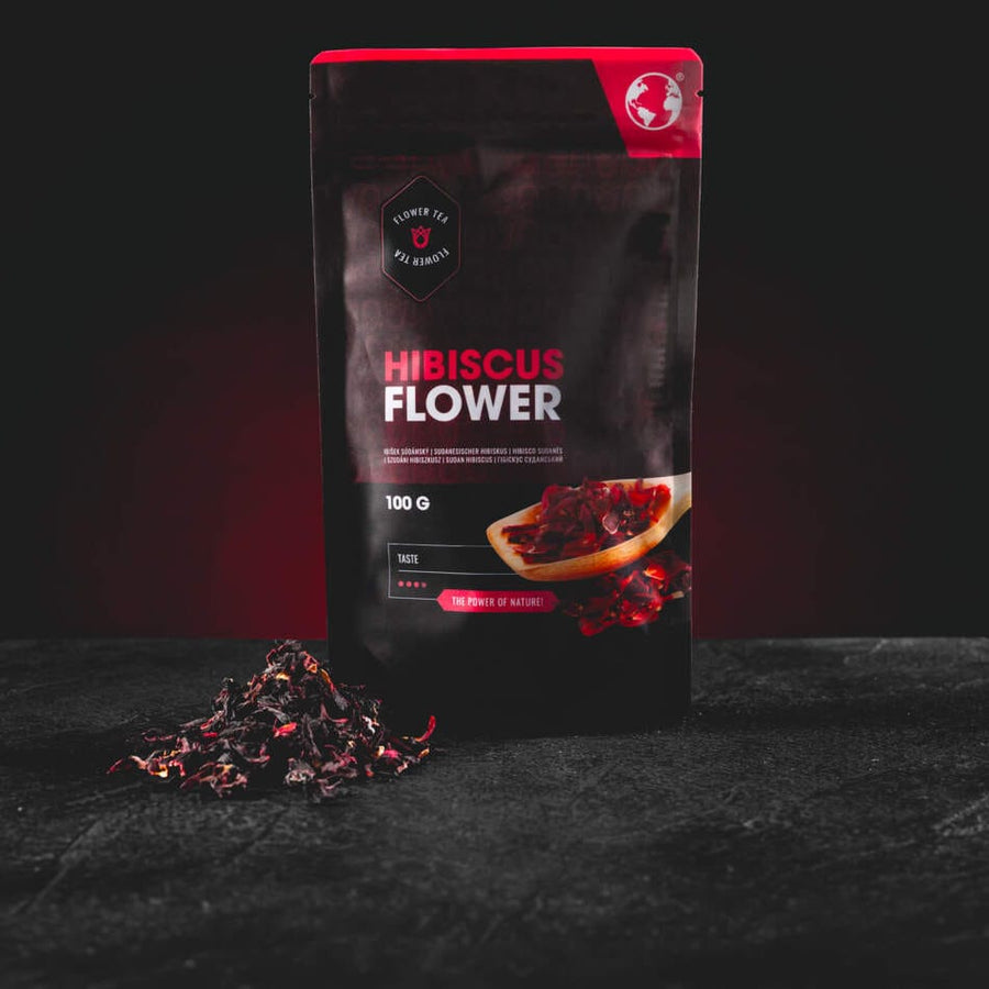 Kratom World Hibiscus Flower 100 g – 100% ibišek súdánský pro přípravu karkade, bylinného čaje s osvěžující nakyslou chutí