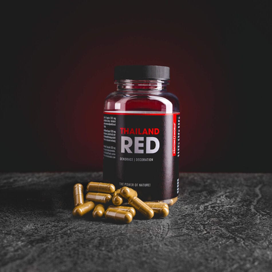 kratom world thajsko thailand red kratom kratom červený z thajska kapsle kratom dekorace