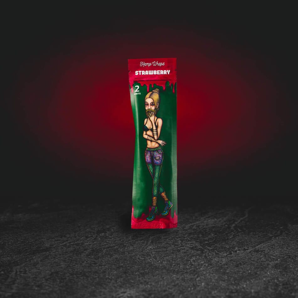 Lion Rolling Circus Hemp Wrap Strawberry 2 ks – konopný blunt wrap s terpeny a sladkým jahodovým aroma