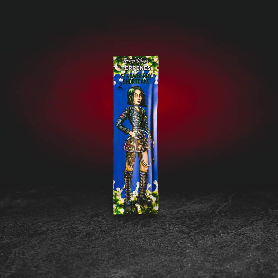 Lion Rolling Circus Hemp Wrap Strawberry Shortcake 2 ks – konopný blunt wrap s terpeny a sladkým jahodovým aroma