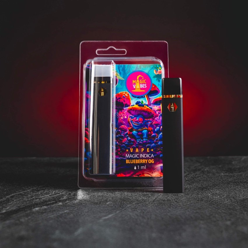 Magic Mix Vape Blueberry OG – jednorázové vape pero s inovativní směsí kanabinoidů a sladce ovocnou příchutí borůvek s OG profilem pro hlubokou relaxaci. kratom world magic mix vaporizér vape kratomworld prodej