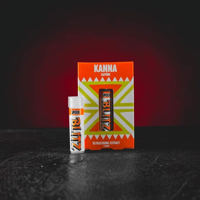Kanna Blitz Speed 1g – stimulační kanna extrakt s kofeinem pro okamžitý nával energie. Vyrobeno v Nizozemsku, kombinuje kanna alkaloidy a kofein pro zvýšenou vitalitu a motivaci.
