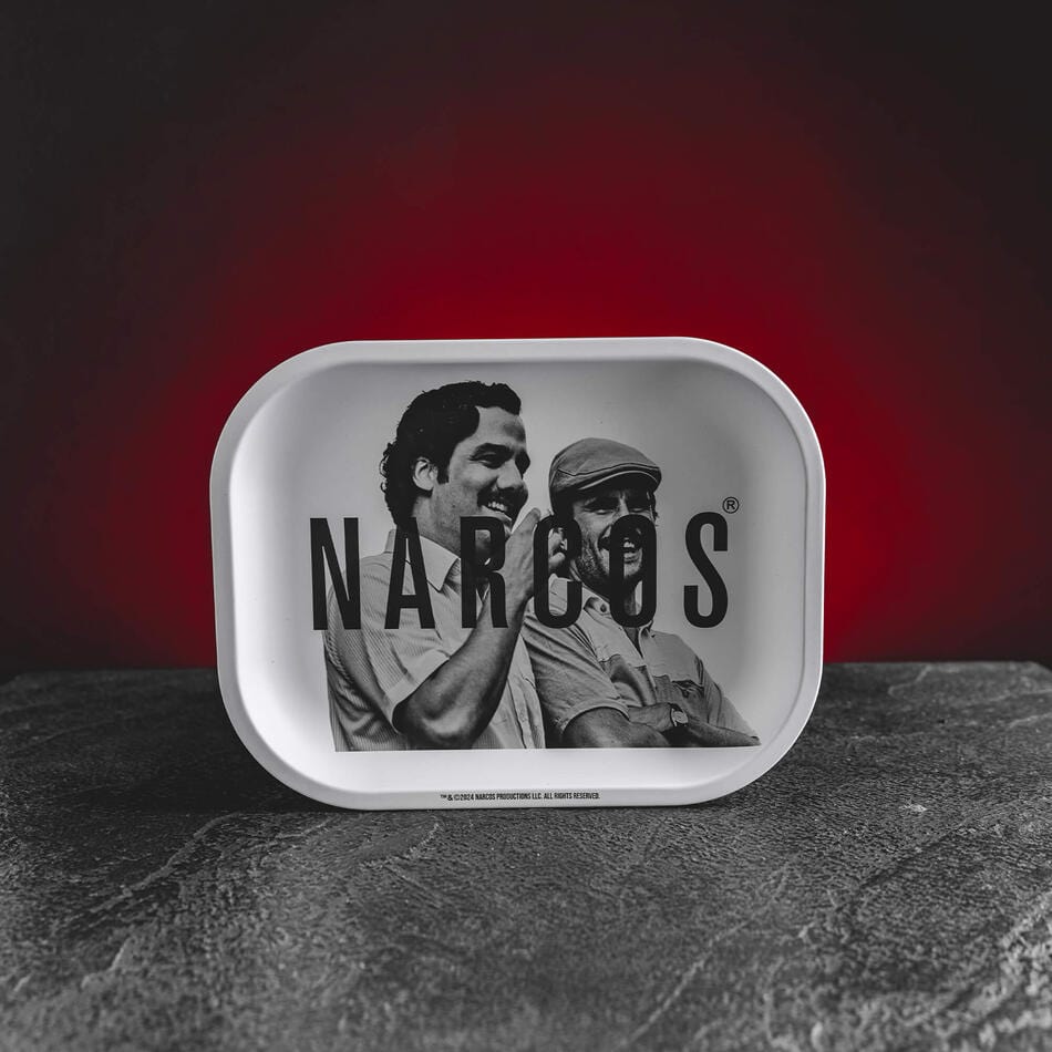Kovový Tray Narcos bílý