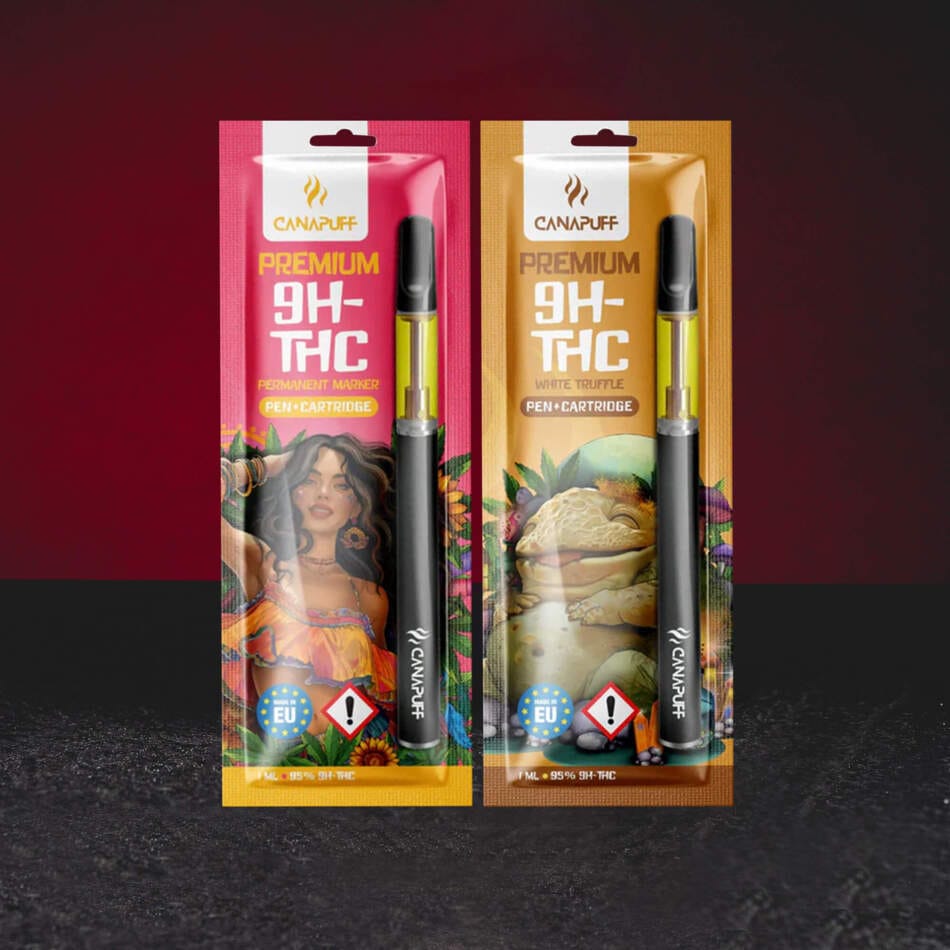 Vape Set 9H-TH 95% 1ml – prémiový vape set s kanabinoidem 9H-TH ve variantách White Truffle a Permanent Marker