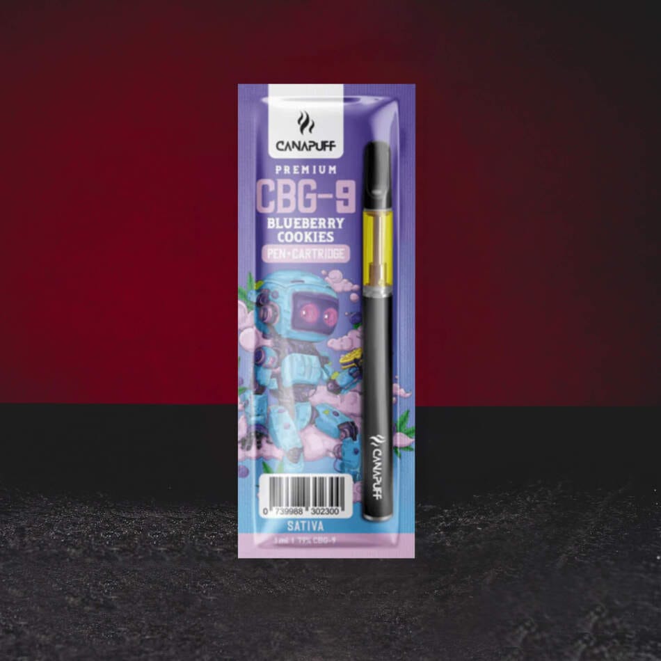 Vape Set CBG9 79% 1ml Blueberry Cookies – sladký vape set s tóny borůvek, sušenkového základu, borovice a jemné bylinkové máty