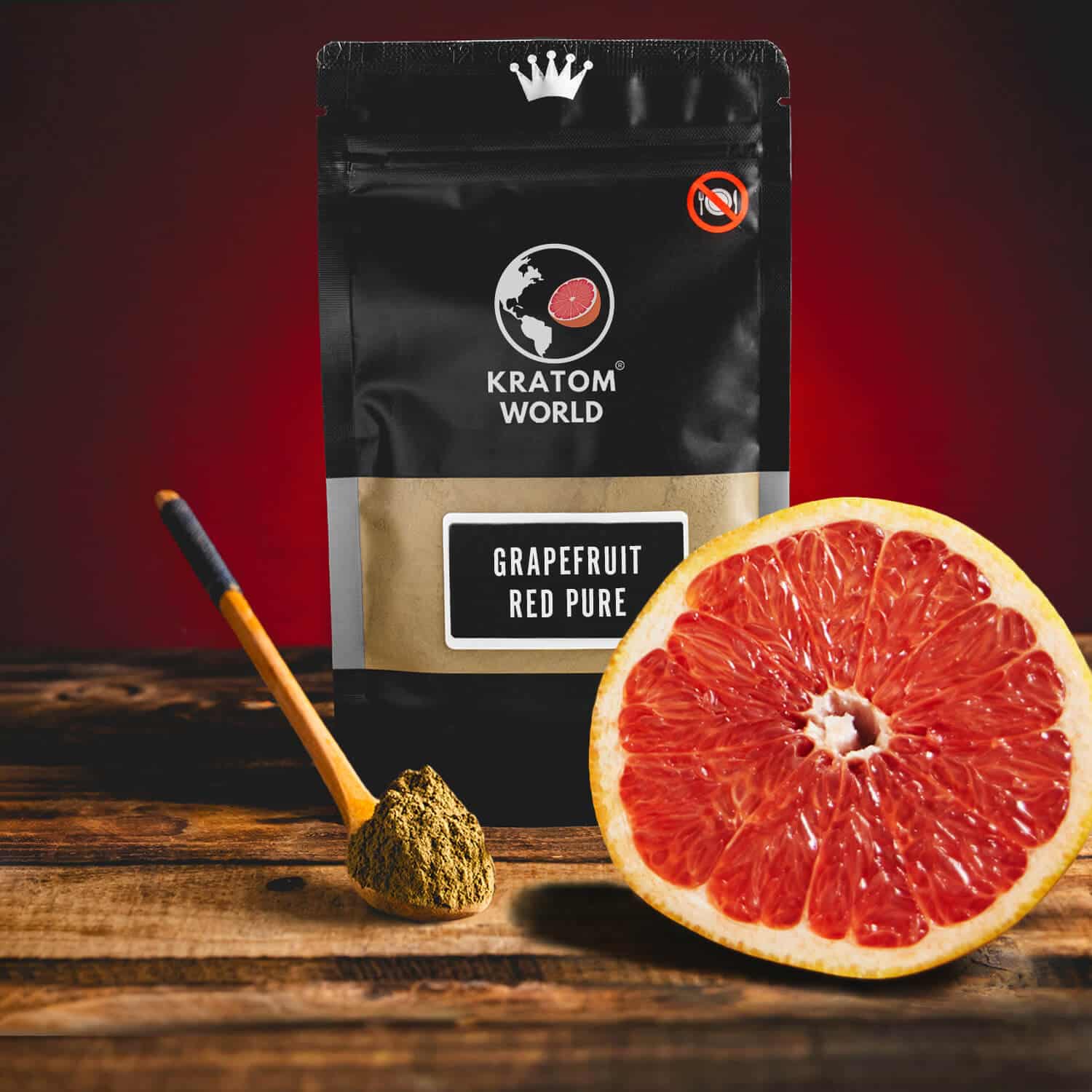Kratom World Grapefruit Red Pure Ochucený Ovocný Kratom Červený grapefruit grep