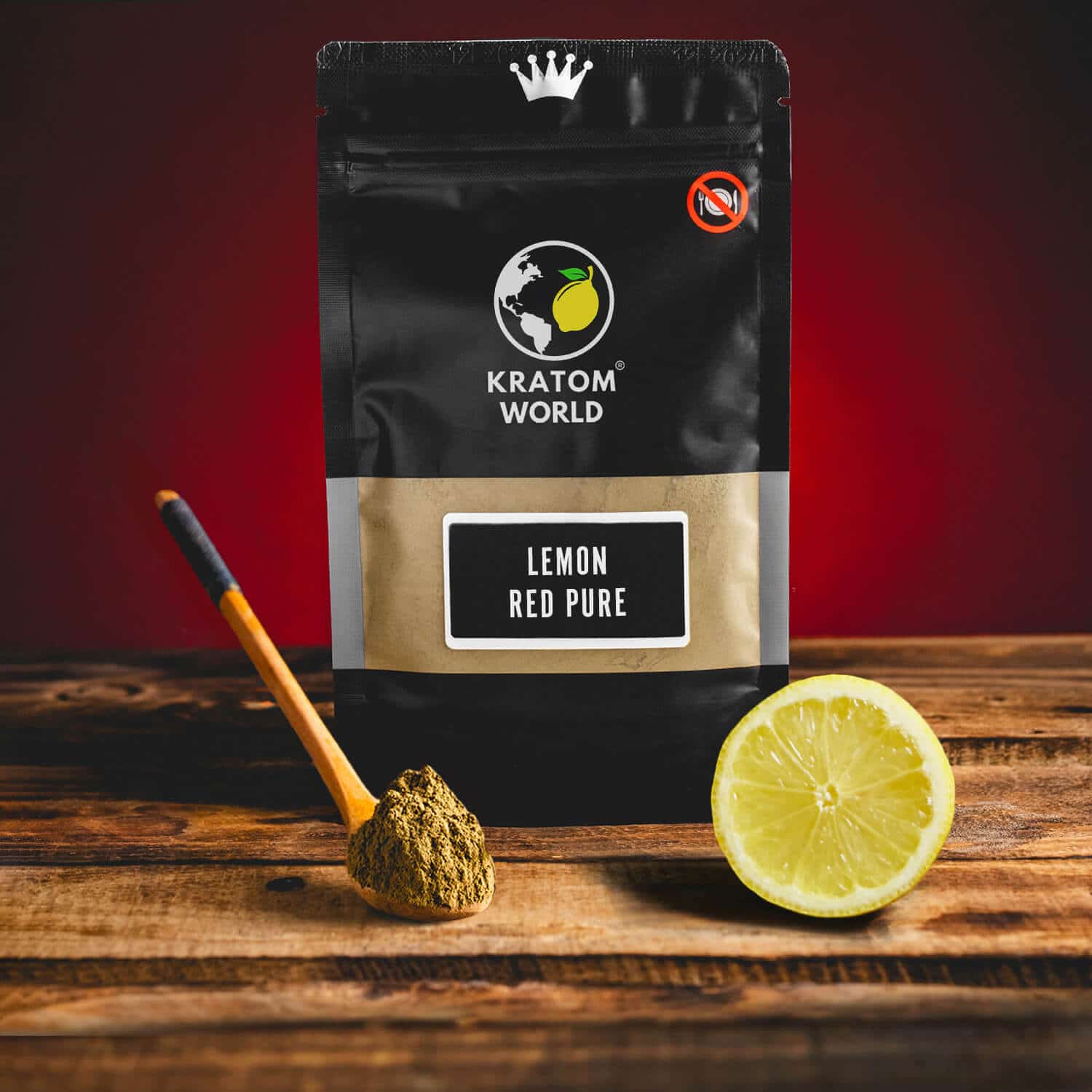 Kratom World Lemon Red Pure Ochucený Ovocný Kratom Citron Citrón Praha osobní odběr Červený