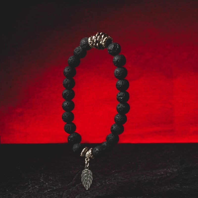 Kratom World Náramek Bali Lávové Kameny Lístek Kratomu a Semínko Kratomu Kratom Prodej Praha Dámský a Pánský Náramek Pro Páry