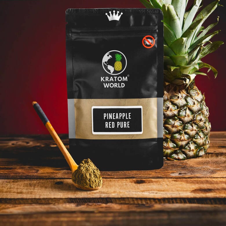 Kratom World Pineapple Red Pure Ochucený Ovocný Kratom Ananas Červený