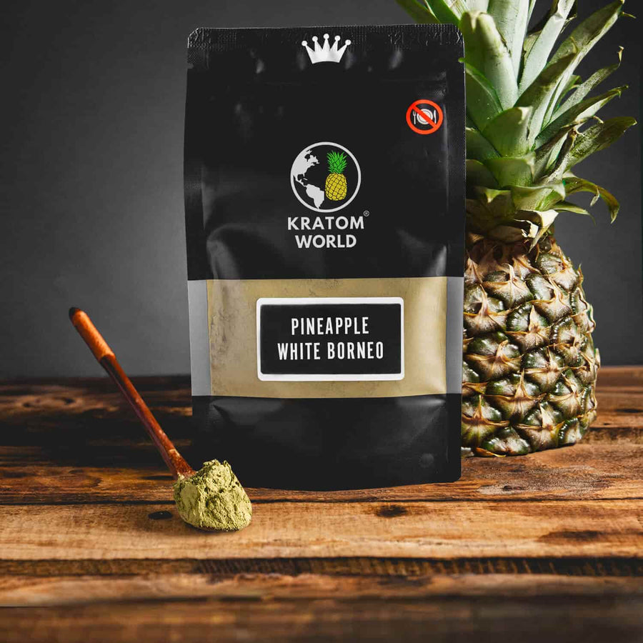 Kratom World Pineapple White Borneo Ochucený Ovocný Kratom Ananas Bílý