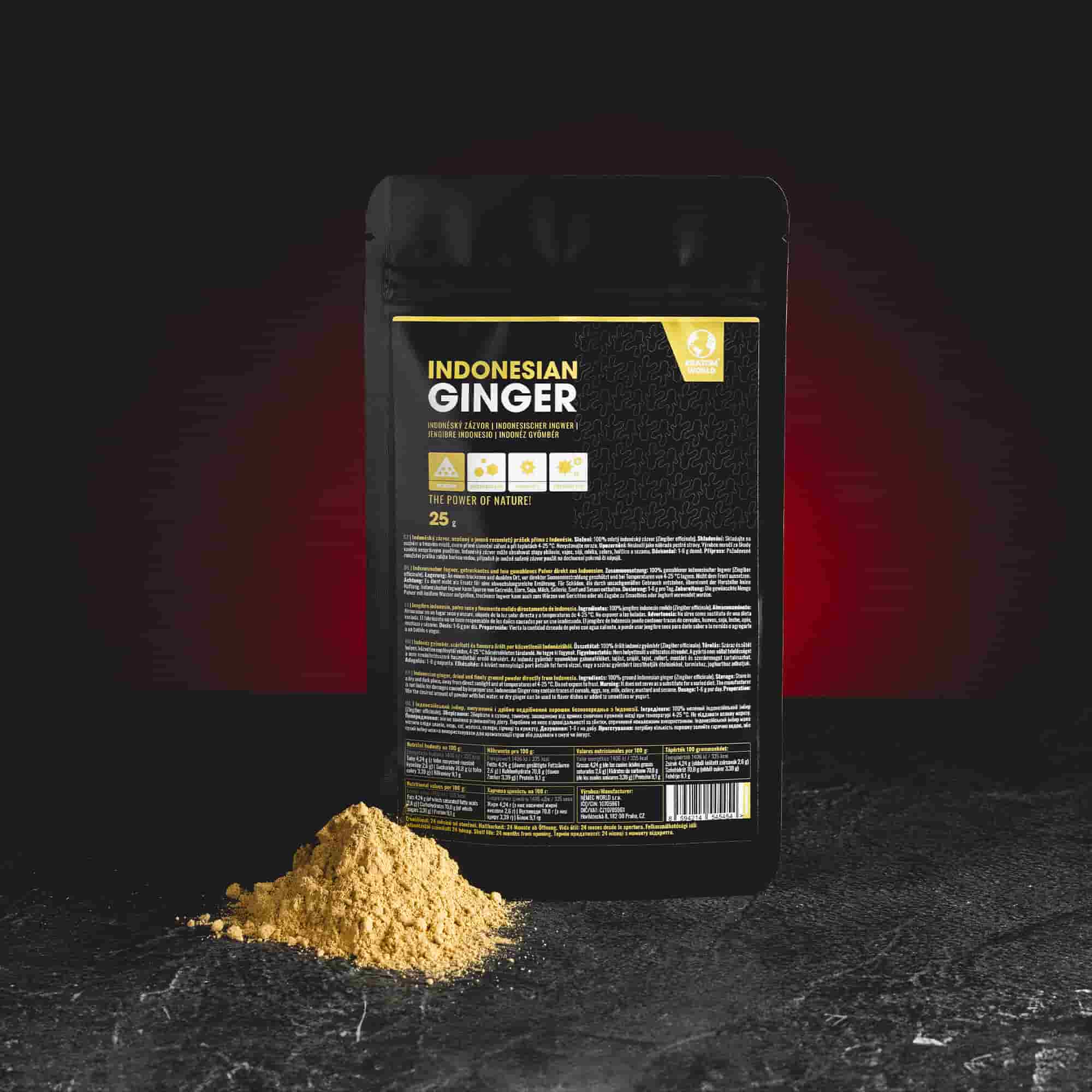 Kvalitní Indonéský zázvor lékařský léčivý prášek mletý kratom world prášek zázvor koupit kratom
