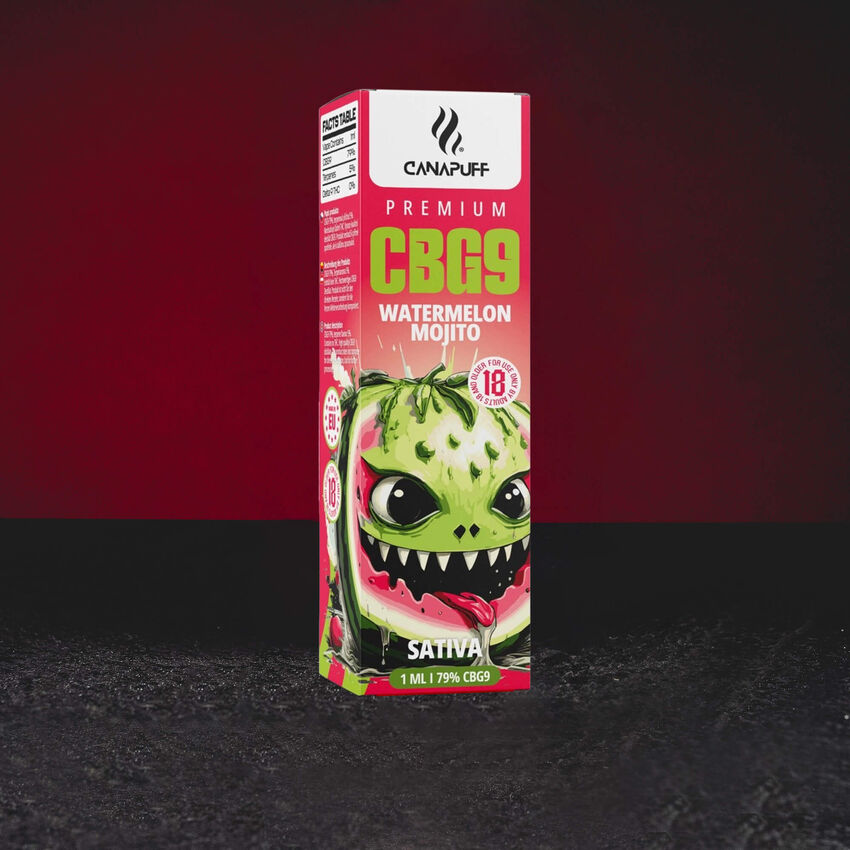 CBG9 Vape Pen Watermelon Mojito: 1ml 79% CBG9 - Kratom World